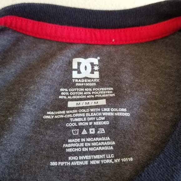 DC Shoe Men's Raglan Baseball T-Shirt sz Medium Palm Tree Graphic Multicolored - Picture 3 of 7